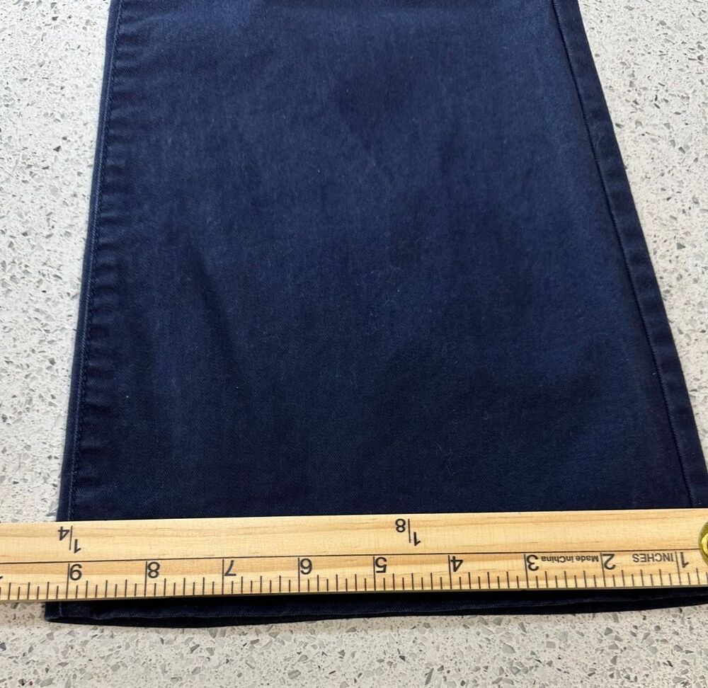 American Eagle Khaki Pants Womens 4L Stretch Low Rise Kick Bootcut Chino Blue - Picture 4 of 7